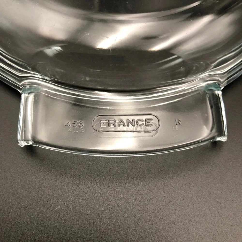 Vintage PYREX de Corning France 453 Clear Glass Casserole Dish Lid 1.5L MCM 70s